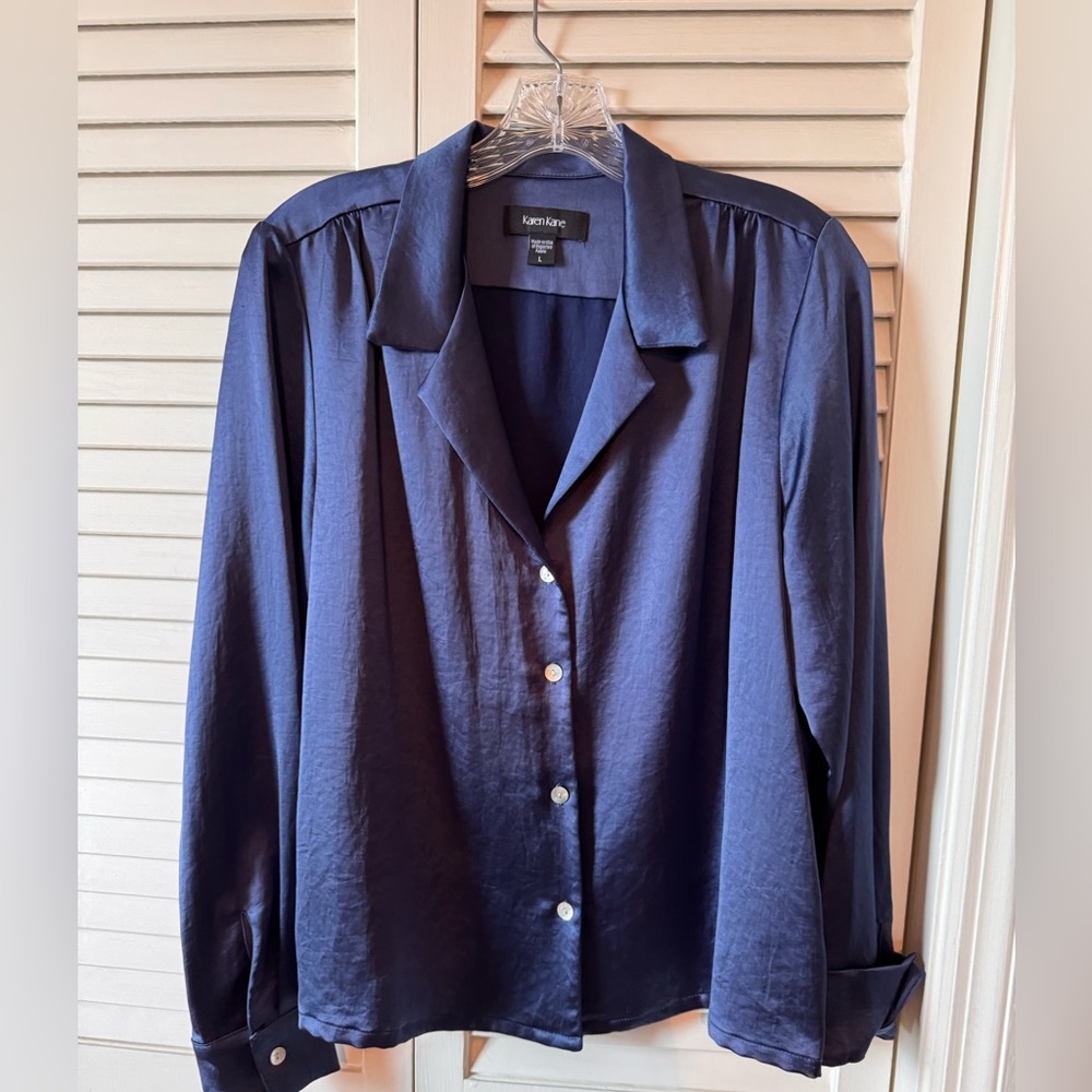 Karen Kane Deep Blue Shirt